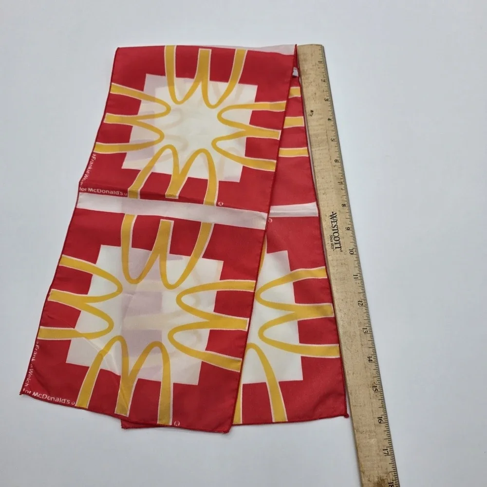Vintage Qiana Scarf by‎ Frankie Welch Alexandria VA 1970s 80s McDonalds Theme
